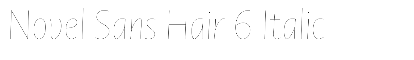 Novel Sans Hair 6 Italic